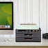 KINGFOM PU Leather Desk Organizer with 4 Drawers, Small Desktop Organizer for Office Supplies