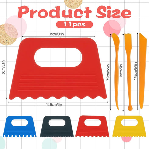DOPENSPI 8PCS 3PCS Plastic Paint Scraper Tool with Scrapers, Paint Scrapers DIY Graffiti Oil Painting and Drawing Play