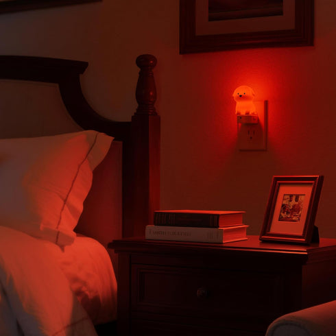 3D 3000K DORESshop LED Night Light for Kids, Cute Puppy Night Lights Plug into Wall with Dusk to Dawn Sensor, RGB+Soft
