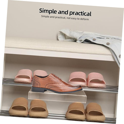 2Pcs Zerodeko Clear Wall Shelf for Shoes Rack Space Saving Storage for Sneakers and Heels Shoe Mount for Retail