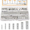 284PCS Non Insulated Butt Connectors Assortment Kit - Tinned Red Copper 26-6 Gauge Crimp Connectors