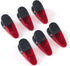Plastic Refrigerator Magnet Clips, 3-1/4" Length, Set of 6, Multipurpose Clips (Red)