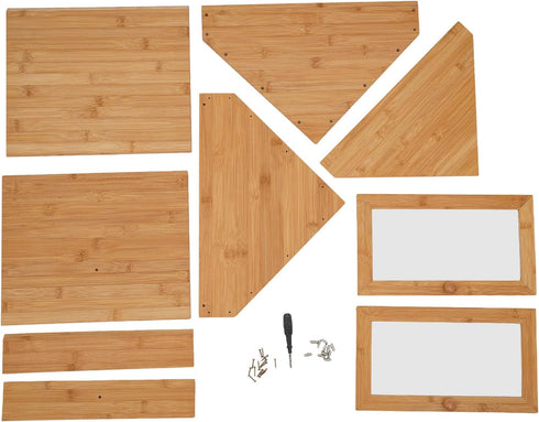 Xuthusman Countertops Bamboo Wood Bread Box, Double Bread Storage Box for Homemade Bread & Sourdough, Kitchen Large