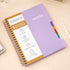 CAGIE 5 Subject Notebook, College Ruled 8.5'' x 11'' Hardcover Spiral Lined Notebook with 5 Removable Colored Dividers,