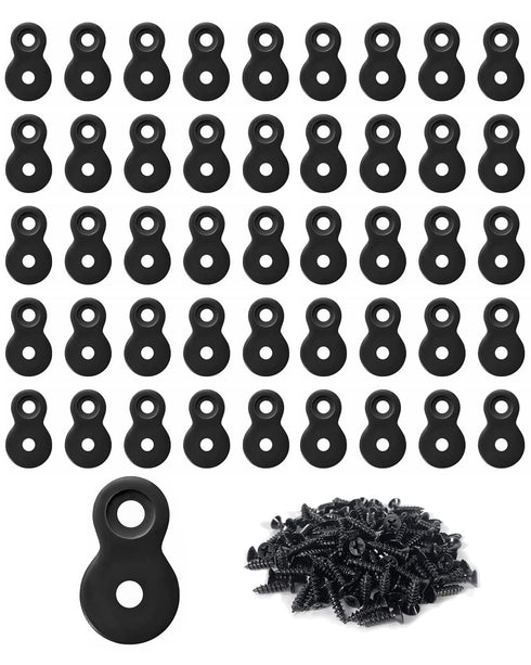 Figure 8 Fastener Heavy Duty Table Top Clips, Desktop Connector Bracket (Black) (20)