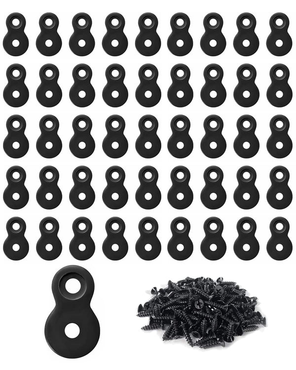 Figure 8 Fastener Heavy Duty Table Top Clips, Desktop Connector Bracket (Black) (20)