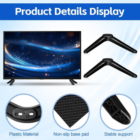 ULTECHNOVO 32-55 Inch Universal Tv Mount Stand for Televisions Tabletop Holder with Non-Slip Base Pads and Screws