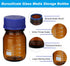 PATIKIL 3 Pack Reagent Media Storage Bottles, 100ml Borosilicate Glass Round Bottles with GL32 Blue Screw Cap for Lab