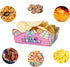 Terasilian 24Pcs Cartoon Dollhouse Food Tray Party Favors Paper Food Serving Tray Birthday Party Supplies Doll Theme