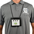 Nylon Neck Wallet Badge Holder with Lanyard - 4 X 3 Credential & Travel Badge Holder with 3 Pockets by Specialist ID