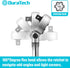 DURATECH 1/4" Drive Flex-Head Ratchet, 72-Tooth Ratchet Wrench with Quick-release and Reversible Switch