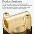 1/4” Brass Electric Solenoid Valve, 2 Way Air Valve Normally Closed for Air, Water, Oil, Gas 2W-025-08 (AC110V)