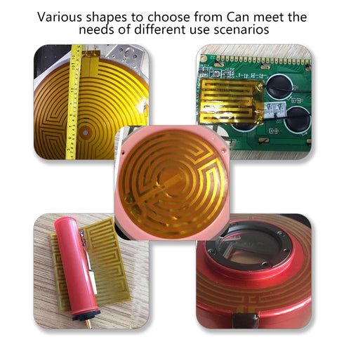YYSOLDER 5PCS Film Heater Plate, 50mmx100mm (12v 14w) Adhesive Pad Flexible Polyimide Heating Elements