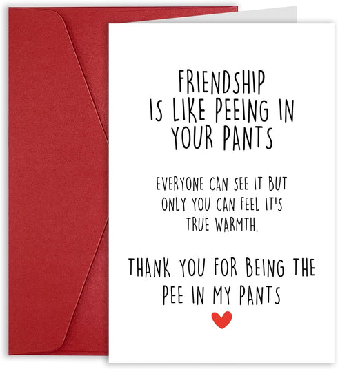 Bhiosng Funny Best Friend Birthday Card, Friendship Day Card for Men Women, Cute