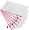 YOKIVE 12 Pack Mesh Zipper Bags, A4 Waterproof Mesh File Pockets for Office Supply (Pink)