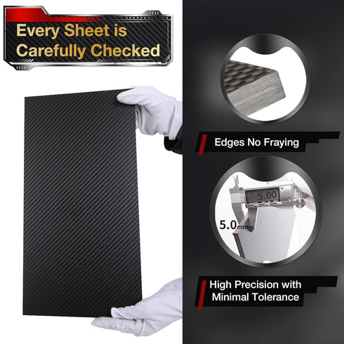 ARRIS 240 x 240 x 3.0MM Carbon Fiber Sheet, Available in Various Thicknesses for RC Aircraft