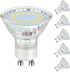 GU10 LED Light Bulb, 50 Watt Halogen Equivalent, 450LM Soft White 3000K, Non-Dimmable, 4-Pack