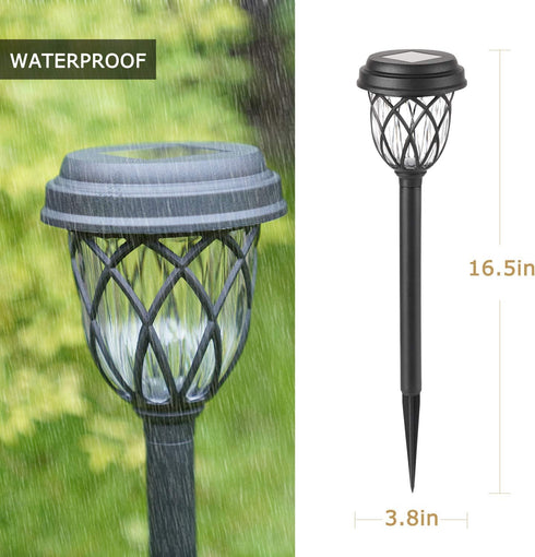 10-Pack Solar-Powered Outdoor Garden Pathway Lights