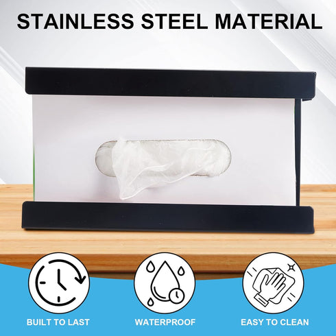 2 Commercial Lounsweer Pcs Magnetic Gloves Dispenser Holders Wall Mount Boxes of Gloves Quality Towels Wipes Paper