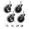 DELIVeR 3 Inch Locking Swivel Caster Wheels Set of 4, Heavy Duty with Nylon Nuts for Carts, 130 Lbs Per Caster