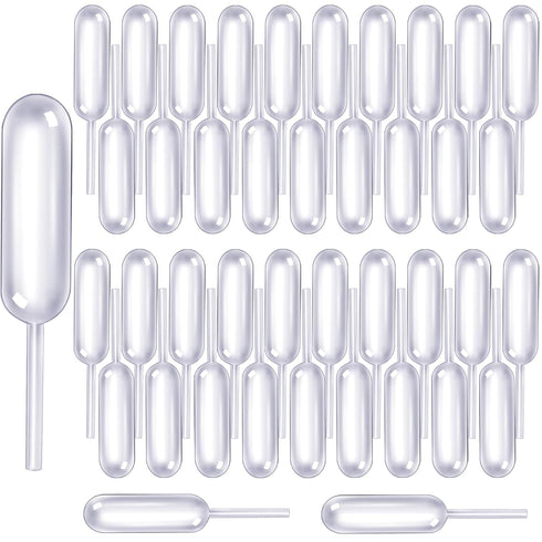 Teenitor Cupcake Pipettes, 60Pcs 4ml Plastic Dropper Squeeze for Alcohol Infuser, Mini Flavor Liquor Infuser