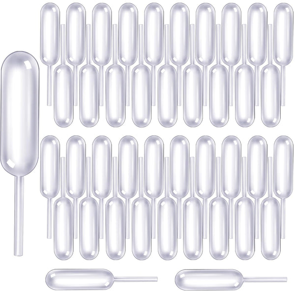 Teenitor Cupcake Pipettes, 60Pcs 4ml Plastic Dropper Squeeze for Alcohol Infuser, Mini Flavor Liquor Infuser