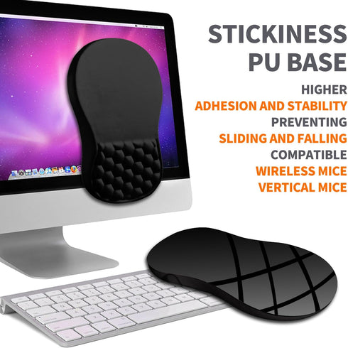 Armanza 11.8x7.9 Ergonomic Joint Wrist Support Mouse Pad with Memory Foam Cushion Massage Bump, Carpal Tunnel Pain