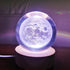 Zabalar 3D Crystal Moon Ball Light with Colorful LED Light Base,Valentine's Day Gift,Color Changing Table Lamp