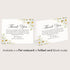 5.5x4.25" Sympathy Thank You Cards with White Daisies, Funeral Thank You Cards, Personalized Bereavement Notes