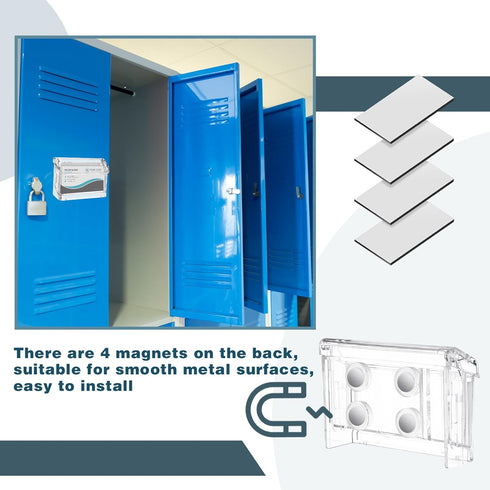 Jetec 1 4.25 1.46 2.87 Inch Pcs Magnetic Outdoor Business Card Holder, Acrylic Vehicle Clear Business Card Holder Mount