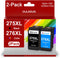 Canon 275 and 276 Ink Cartridges Combo Pack Replacement, 1 Black, 1 Color for PIXMA TS3520, TR4720 Printers