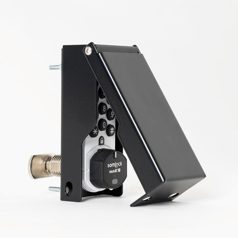 miniK10 Outdoor Electronic Cabinet Lock with Protective Metal Case Weather-Resistant Smart Lock,
