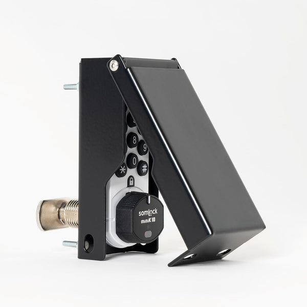 miniK10 Outdoor Electronic Cabinet Lock with Protective Metal Case Weather-Resistant Smart Lock,