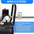 MEANLIN MEASURE 0-100Psi Pressure Gauge: Stainless Steel Glycerin Filled with 1/8" NPT 1.5" Face Dial, 9 Pieces Kit