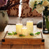 Set 3, Homemory Flickering Flameless Candles with String Lights, Battery Operated Candles, Embedded String Lights LED