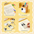 Mangpung 9 Set,Funny Set, Pads Black Cute Cat Sticky Notes Sticky Notes Cat Stationery,Kawaii Adhesive Memo Pads, Cat