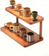 Generic 2-Tier Wooden Desktop Organizer Shelf - Multipurpose Countertop Storage & Display Rack