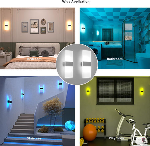 Dimmable Shell,10W Bright,1pcs Smart Wall Sconces,LED Wall Lights Works with Alexa,APP,Remote Control,Bedroom Living
