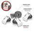 Performance Tool W12528 Magnetic Clips (4 Pieces) - Strong Hold, Perfect for Home and Office Use