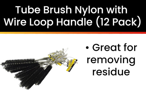 Hot Max 26207-12 Tube Brush Nylon 8-1/2" x 1/2" with Wire Loop Handle (12 Pack)