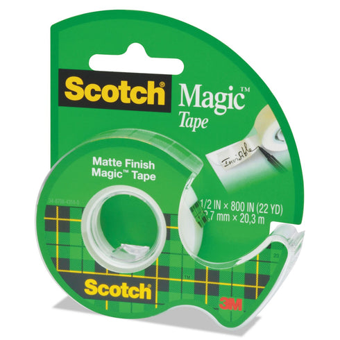Scotch 119 Magic Tape with Handheld Dispenser, 1/2-Inch x 800-Inch, Clear