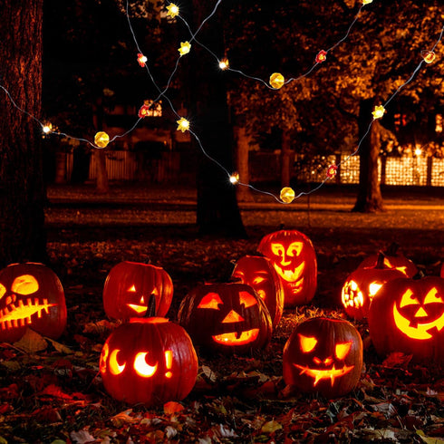 118In Halloween Indoor Led String Lights Copper Wire Fall Decorative Lights for Bedroom Party Autumn Thanksgiving