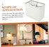 E27 8.46x7.08x4.72 Inches Kichvoe Beige Linen Lampshade for Light Socket Rectangular Floor Lamp Shade Removable Fabric