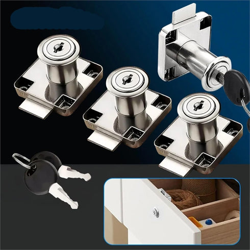 Superhao 2pcs Drawer Locks with Keys Drawer Locks with Keys Hardware Accessories Furniture Cabinet Used for Bedside