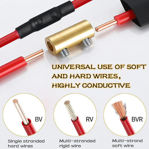 50pcs 2, 4, 6, 8, 10, 12AWG Wire Connectors, Quick Wiring Connection Terminal, Circuit Connector Wire Connector