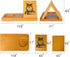 Eadvreit Book Stand, Wooden Triangle Book Holder, Book Rest with Cup Holder, Small Bookshelf Suitable for Reading
