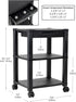 Mind Reader 2 3 Compact Rolling Printer Cart, Utility Stand with Wheels and Drawer, Space Saving Printer Stand for Home