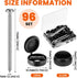 Zhengmy 96 Set 3 Inch 304 Shutter Fasteners Shutter Pins Screws and Caps Bulk Metal Stainless Steel Screws with Vinyl