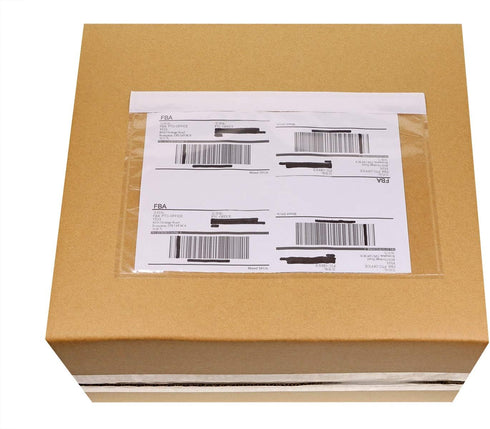 Tupalizy Clear Shipping Mailing Label Envelopes, Top Loading Packing List Adhesives for Business Storage