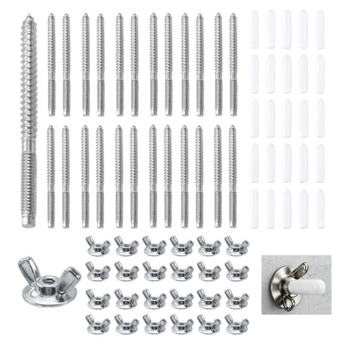 CNQLIS 25 Set 1/4"-20 x 2-1/4" Hurricane Anchoring Kit Hurricane Hardware Anchoring Set